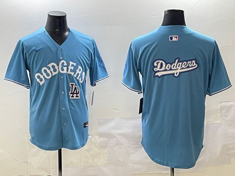 Men Los Angeles Dodgers Blank Light Blue Throwback Game 2025 Nike MLB Jersey style 16->los angeles dodgers->MLB Jersey